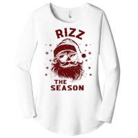 Rizz The Season Funny Santa Claus Christmas Women's Perfect Tri Tunic Long Sleeve Shirt