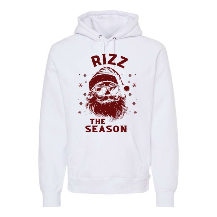 Rizz The Season Funny Santa Claus Christmas Premium Hoodie