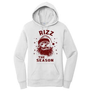 Rizz The Season Funny Santa Claus Christmas Women's Pullover Hoodie