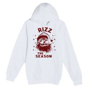 Rizz The Season Funny Santa Claus Christmas Premium Pullover Hoodie