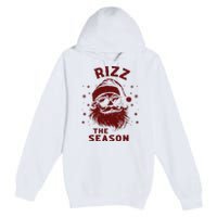 Rizz The Season Funny Santa Claus Christmas Premium Pullover Hoodie