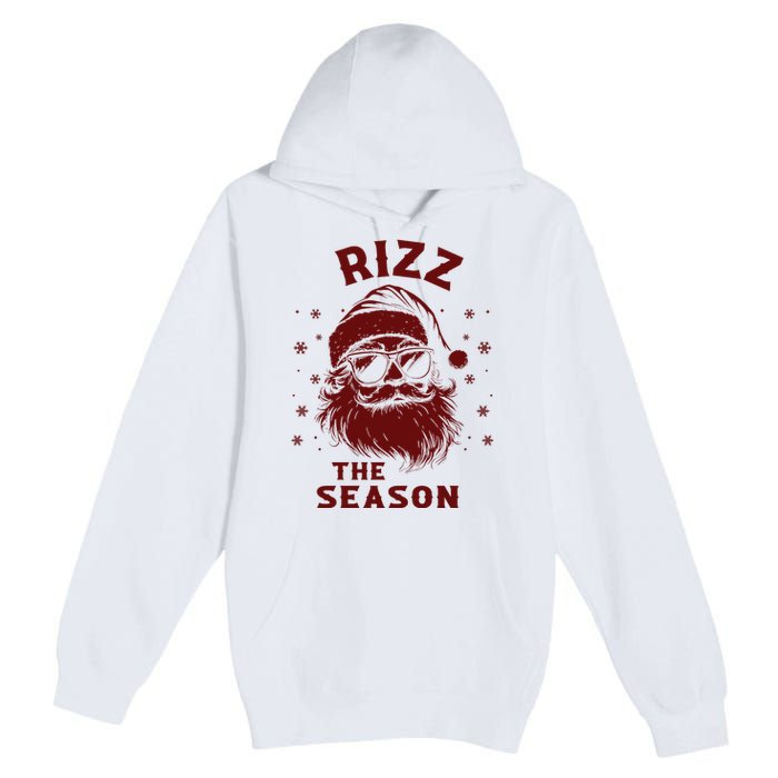 Rizz The Season Funny Santa Claus Christmas Premium Pullover Hoodie