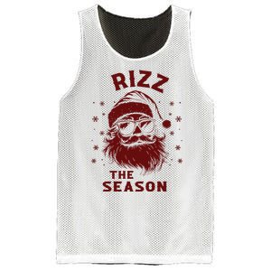 Rizz The Season Funny Santa Claus Christmas Mesh Reversible Basketball Jersey Tank