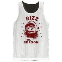 Rizz The Season Funny Santa Claus Christmas Mesh Reversible Basketball Jersey Tank