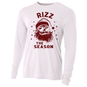 Rizz The Season Funny Santa Claus Christmas Cooling Performance Long Sleeve Crew