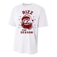 Rizz The Season Funny Santa Claus Christmas Performance Sprint T-Shirt