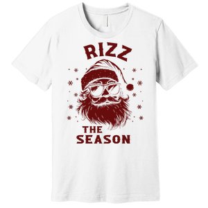 Rizz The Season Funny Santa Claus Christmas Premium T-Shirt