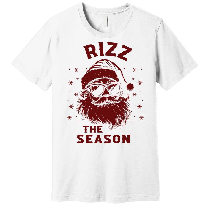 Rizz The Season Funny Santa Claus Christmas Premium T-Shirt