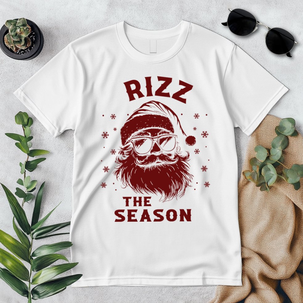 Rizz The Season Funny Santa Claus Christmas Premium T-Shirt