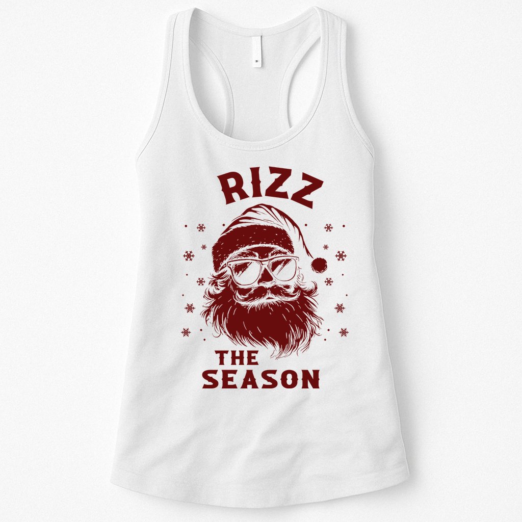 Rizz The Season Funny Santa Claus Christmas Womens Tank Top