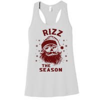 Rizz The Season Funny Santa Claus Christmas Women's Racerback Tank