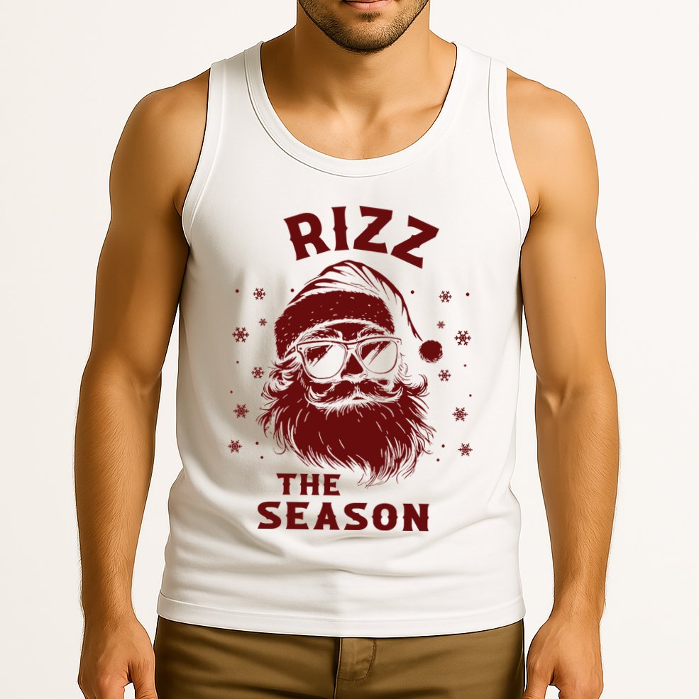 Rizz The Season Funny Santa Claus Christmas Tank Top