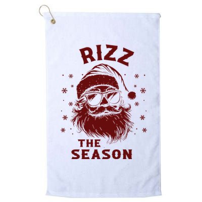 Rizz The Season Funny Santa Claus Christmas Golf Towel