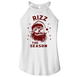 Rizz The Season Funny Santa Claus Christmas Women's Perfect Tri Rocker Tank