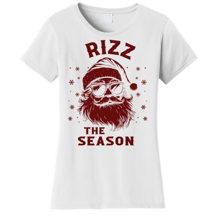 Rizz The Season Funny Santa Claus Christmas Women's T-Shirt