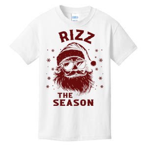 Rizz The Season Funny Santa Claus Christmas Kids T-Shirt