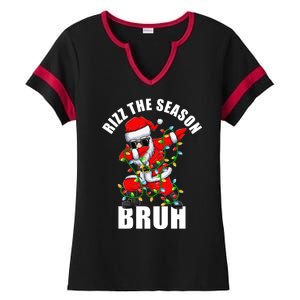 Rizz The Season Bruh Christmas Rizzmas Santa Claus Ladies Halftime Notch Neck Tee