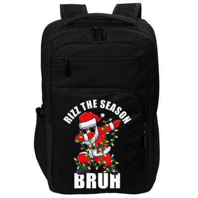 Rizz The Season Bruh Christmas Rizzmas Santa Claus Impact Tech Backpack