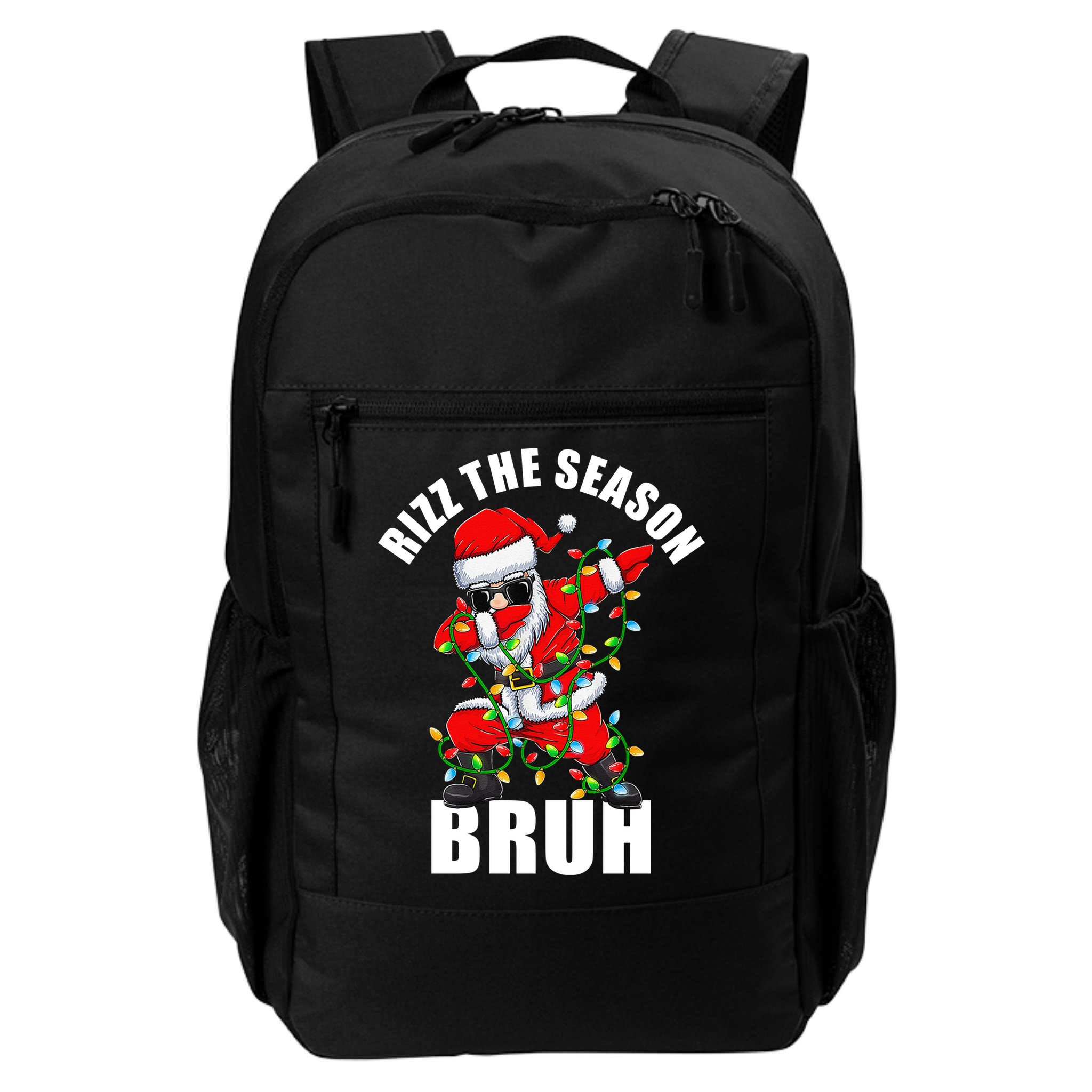 Rizz The Season Bruh Christmas Rizzmas Santa Claus Backpack