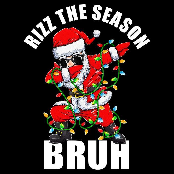 Rizz The Season Bruh Christmas Rizzmas Santa Claus Sustainable Bucket Hat