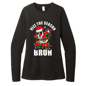 Rizz The Season Bruh Christmas Rizzmas Santa Claus Womens CVC Long Sleeve Shirt