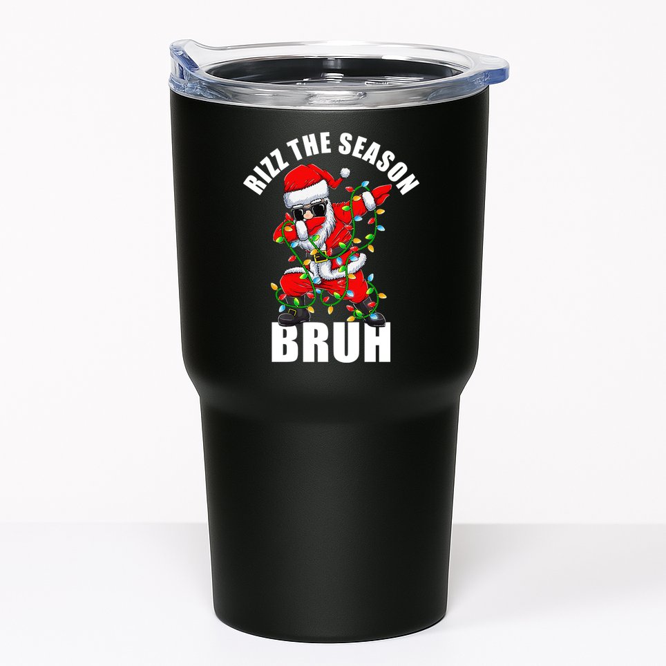Rizz The Season Bruh Christmas Rizzmas Santa Claus Tumbler
