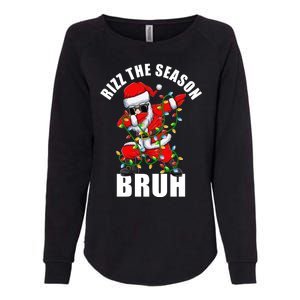 Rizz The Season Bruh Christmas Rizzmas Santa Claus Womens California Wash Sweatshirt