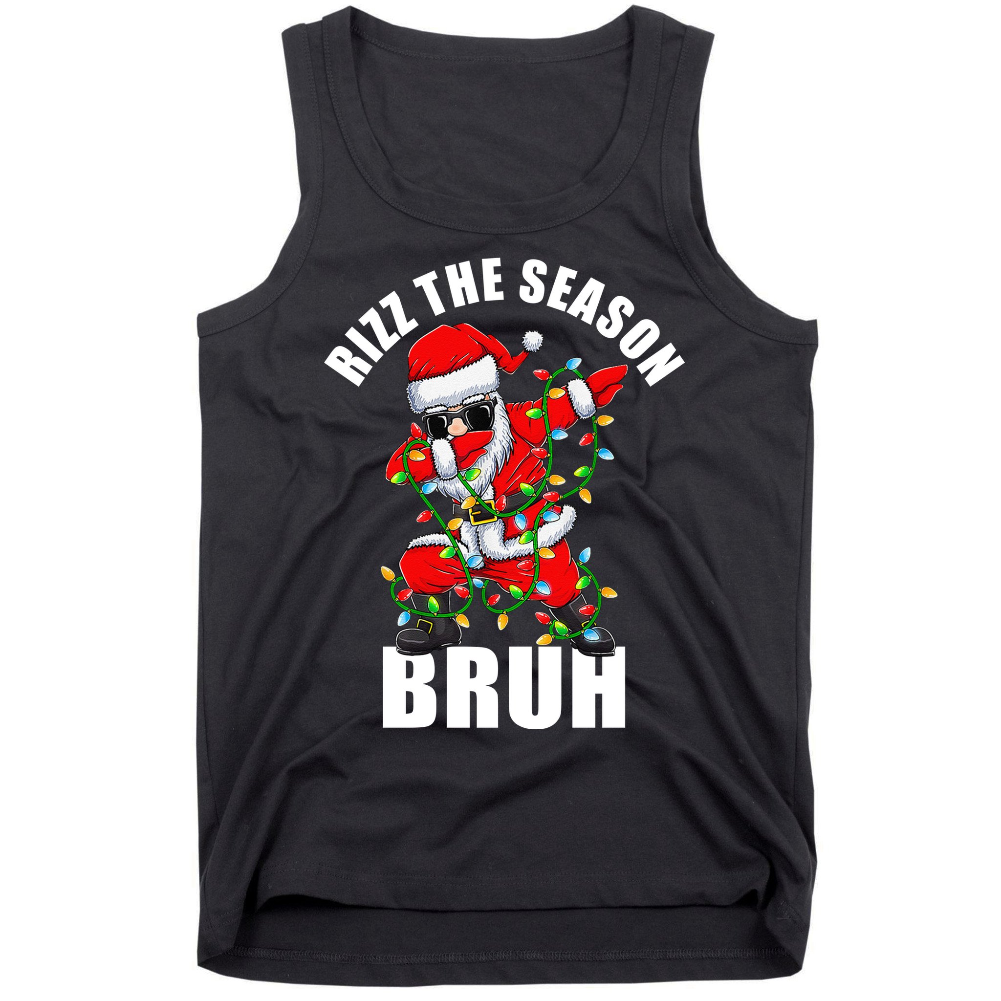 Rizz The Season Bruh Christmas Rizzmas Santa Claus Tank Top