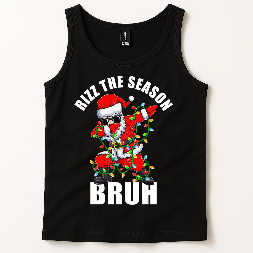 Rizz The Season Bruh Christmas Rizzmas Santa Claus Tank Top