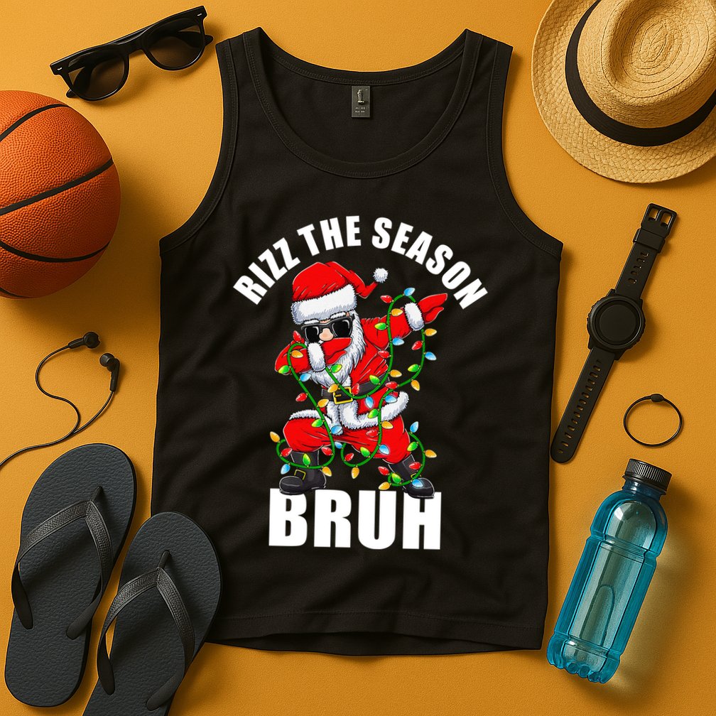 Rizz The Season Bruh Christmas Rizzmas Santa Claus Tank Top