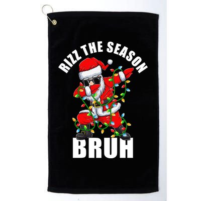 Rizz The Season Bruh Christmas Rizzmas Santa Claus Golf Towel
