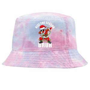 Rizz The Season Bruh Christmas Rizzmas Santa Claus Tie-Dyed Bucket Hat