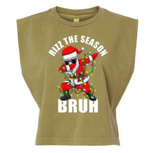 Rizz The Season Bruh Christmas Rizzmas Santa Claus Garment-Dyed Women's Muscle Tee