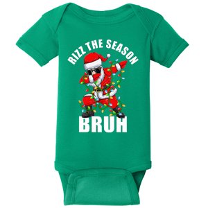 Rizz The Season Bruh Christmas Rizzmas Santa Claus Baby Bodysuit