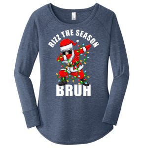 Rizz The Season Bruh Christmas Rizzmas Santa Claus Women's Perfect Tri Tunic Long Sleeve Shirt