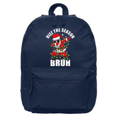 Rizz The Season Bruh Christmas Rizzmas Santa Claus 16 in Basic Backpack