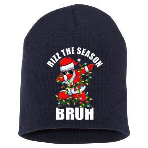 Rizz The Season Bruh Christmas Rizzmas Santa Claus Short Acrylic Beanie