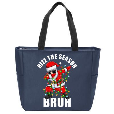 Rizz The Season Bruh Christmas Rizzmas Santa Claus Zip Tote Bag