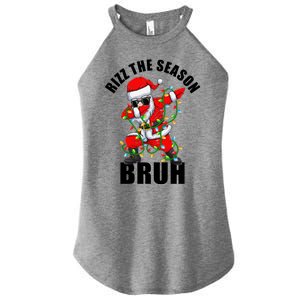 Rizz The Season Bruh Christmas Rizzmas Santa Claus Women's Perfect Tri Rocker Tank