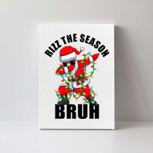 Rizz The Season Bruh Christmas Rizzmas Santa Claus Canvas