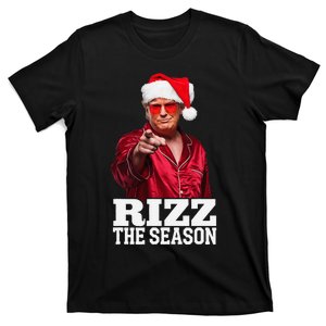 Rizz The Season Funny Trump Christmas Santa Pajama T-Shirt