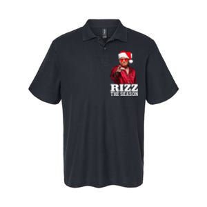 Rizz The Season Funny Trump Christmas Santa Pajama Softstyle Adult Sport Polo