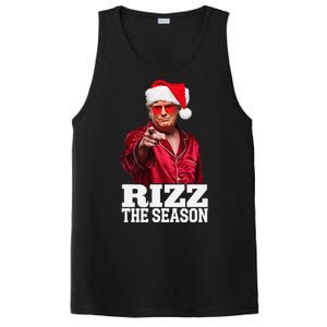 Rizz The Season Funny Trump Christmas Santa Pajama PosiCharge Competitor Tank