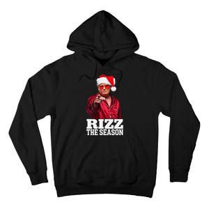 Rizz The Season Funny Trump Christmas Santa Pajama Tall Hoodie