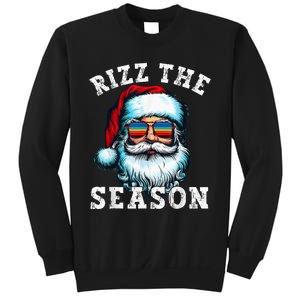 Rizz The Season Funny Christmas Santa Claus Rizzler Sweatshirt