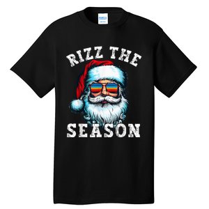 Rizz The Season Funny Christmas Santa Claus Rizzler Tall T-Shirt