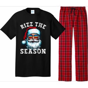 Rizz The Season Funny Christmas Santa Claus Rizzler Pajama Set