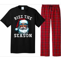 Rizz The Season Funny Christmas Santa Claus Rizzler Pajama Set