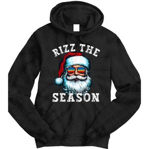 Rizz The Season Funny Christmas Santa Claus Rizzler Tie Dye Hoodie