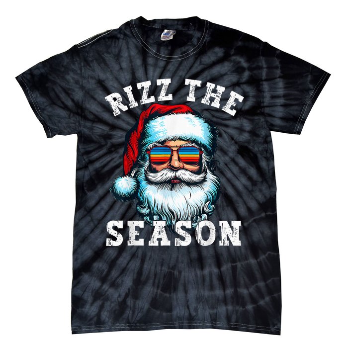 Rizz The Season Funny Christmas Santa Claus Rizzler Tie-Dye T-Shirt